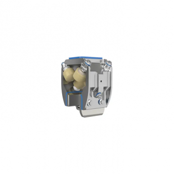 ATH9011-0075-0550 stainless steel mover, 6 rollers (plastic coated), length 75 mm, 1.06 kg, mounted with magnetic plate set ATH9001-0550-0001 (mover standard) and set of rollers ZXH9011-0075