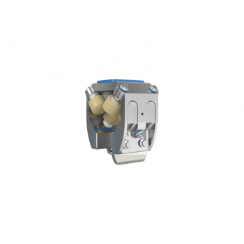 ATH9013-0075-0550 aluminum mover, 6 rollers (plastic coated), length 75 mm, 0.78 kg, mounted with magnetic plate set ATH9001-0550-0001 (mover standard) and set of rollers ZXH9011-0075