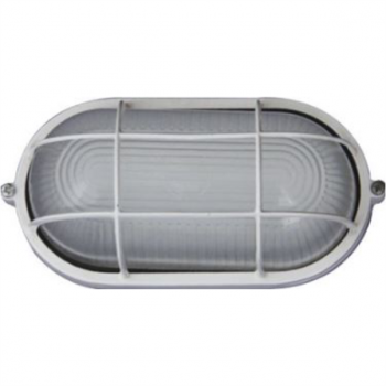 230VAC 12W White LED Cage Bulkhead