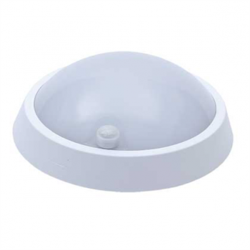 12W PVC White Bulkhead With Daynight Sensor