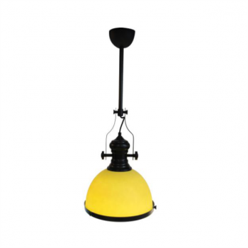 100W 1xE27 Pendant Black/Glass Ø310mm