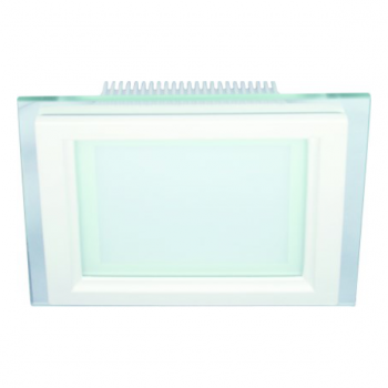 6W 100x100mm Square Glass LED Downlight 4200K