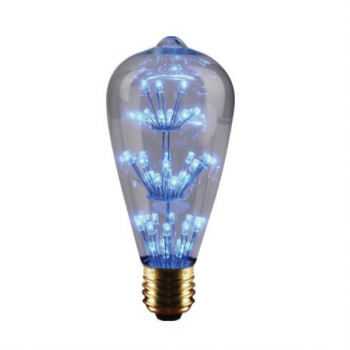230VAC 3W ST64 SCATTERED LED LAMP E27 BLUE