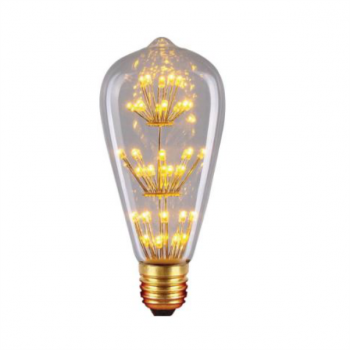 230VAC 3W ST64 SCATTERED LED LAMP E27 WARM WHITE