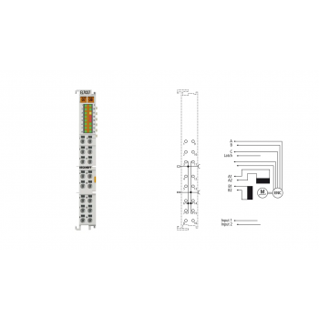 EL7037 EtherCAT Terminal, 1-channel motion interface, stepper motor, 24 V DC, 1.5 A, with incremental encoder