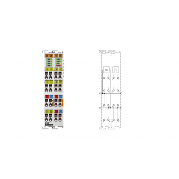 EL7047 EtherCAT Terminal, 1-channel motion interface, stepper motor, 48 V DC, 5 A, vector control, with incremental encoder
