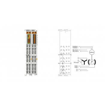 EL7211-9014 EtherCAT Terminal, 1-channel motion interface, servomotor, 48 V DC, 4.5 A, OCT, suitable for STO applications