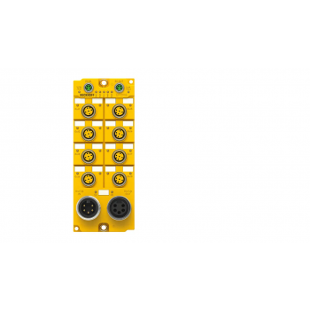 EtherCAT Box, 8-channel digital output, 24 V DC, 2 A, M12, TwinSAFE, TwinSAFE Logic EP2918-0032