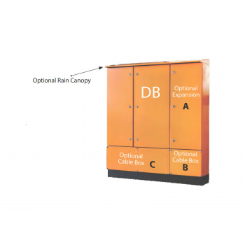 Mild Steel Cable entry box RAL2000, EXPC8