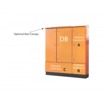 Mild Steel Cable entry box RAL2000, EXPC9