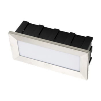Cool White LED Recessed Wall Light 205x95mm