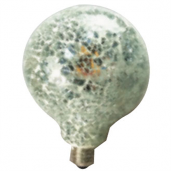 G130-1-WW, 230VAC 6W WARM WHITE G130 LED SHATTERED GLASS LAMP E27