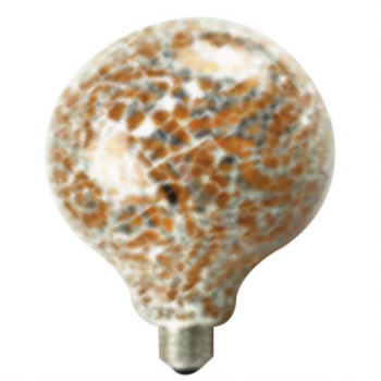 G130-2-WW, 230VAC 6W WARM WHITE G130 LED SHATTERED GLASS LAMP E27