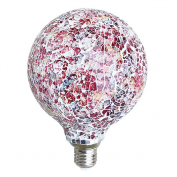 G130-3-WW, 230VAC 6W WARM WHITE G130 LED SHATTERED GLASS LAMP E27