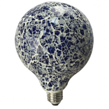 G130-4-WW, 230VAC 6W WARM WHITE G130 LED SHATTERED GLASS LAMP E27