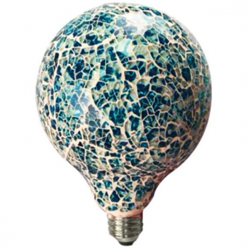 G130-7-WW, 230VAC 6W WARM WHITE G130 LED SHATTERED GLASS LAMP E27