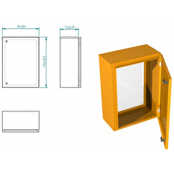 Griffin-Range 3CR12 SS power coated with mild steel locks and hinges 300 X 800 X 1000