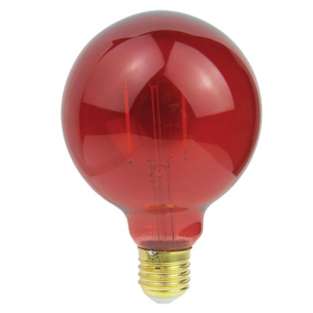 230VAC 2W G95 TRANSPARENT RED LED LAMP DIMMABLE E27