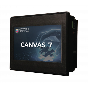 Canvas 7 Controller 7", 12 DC In, 12 DC Out, 6 Analog In (mA/V/Tc/mV/RTD), 4 Analog Out