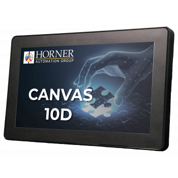 Canvas 10D Controller 10.1", 12 DC In, 12 DC Out, 6 Analog In (mA/V/Tc/mV/RTD), 4 Analog Out, dual Ethernet and dual CAN