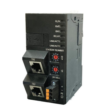 SmartRail Ethernet I/O Base with Modbus TCP and Ethernet/IP support.