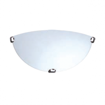 12" E27 Half Moon Metal Body Glass Cover