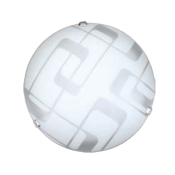 12" 2xE27 Full Moon Metal Body Glass Cover With Patterns