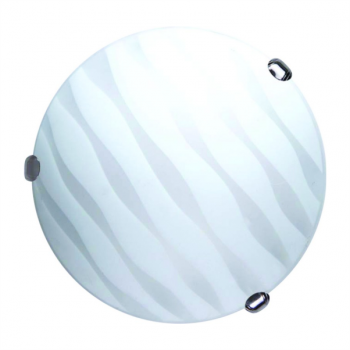 12" 2xE27 Full Moon Metal Body Glass Cover White With Patterns
