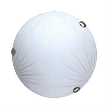 12" 2xE27 Full Moon Metal Body Glass Cover, HF-12-1952F