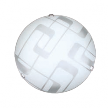 16" 3xE27 Full Moon Metal Body Glass Cover, HF-16-1934F