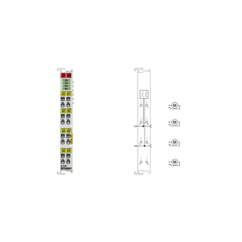 KS2284 Bus Terminal, 4-channel digital output, reverse switching, 24 V DC, 2 A, pluggable wiring