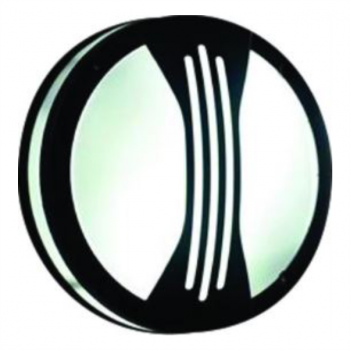 95-240VAC 20W Round Divided plus Stripes LED Bulkhead