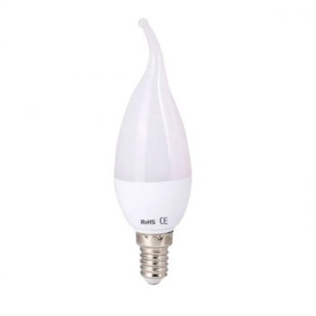 230VAC 5W E14 DIMMABLE COOL WHITE LED FLAME CANDLE LAMP