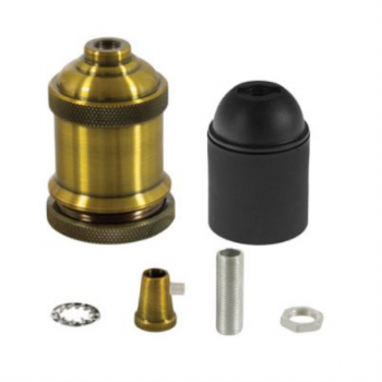 E27 Brass Vintage Metal Lamp Holder Kit For Pendants