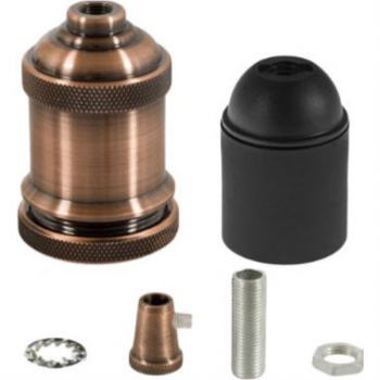 E27 Copper Vintage Metal Lamp Holder Kit For Pendants