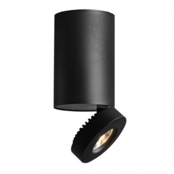 12W Black LED Surface Mount Ø100mm Cool White