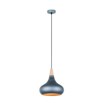 Decorative lighting, 230VAC 60W 1XE27 PENDANT BLACK/WOOD