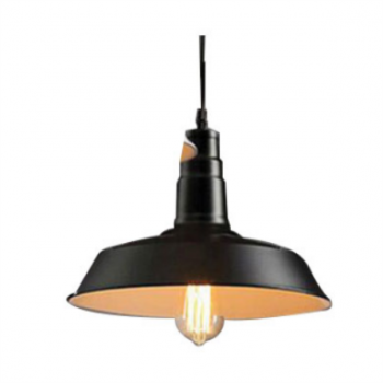 80W E27 Black Aluminium HB Pendant Fitting Ø360mm