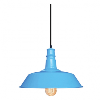 80W E27 Blue Aluminium HB Pendant Fitting Ø360mm