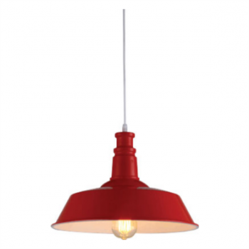 80W E27 Red Aluminium HB Pendant Fitting Ø360mm