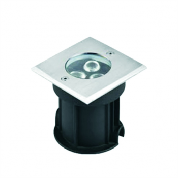 230VAC 3W Cool White Inground LED SS Light Square
