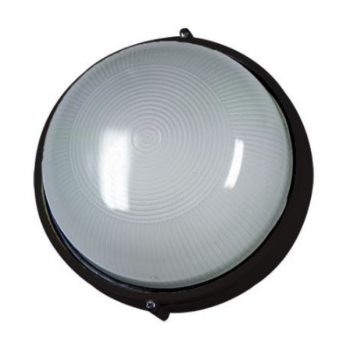 Black Die Cast Bulkhead 2 x 13W E27 IP54