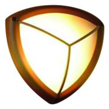 60W, Aluminium Bulkhead, Rounded Triangle, Tri-Sectioned, E27