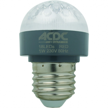 LED LAMP 12VAC/DC 1.3W E27 GREEN