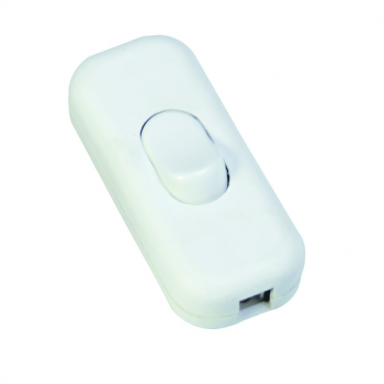 In-Line White Rocker Switch 2Amp