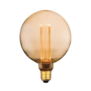 230VAC 4W G125 GLASS FILAMENT EFFECT LAMP E27 1800K AMBER