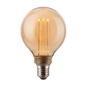 230VAC 4W G95 GLASS FILAMENT EFFECT LAMP E27 1800K AMBER