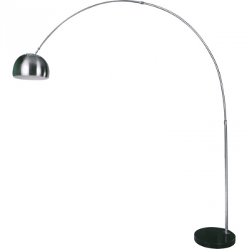 Decorative lighting, 1xE27 FLOOR LAMP, BLACK MARBLE BASE, STAINLESS STEEL FITTING
