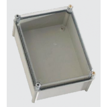 Wall mount polyester enclosure with transparent lid, UR-CA-43