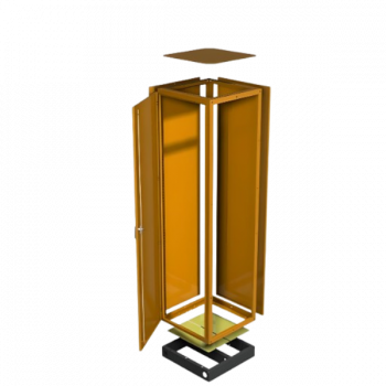 Universal-Range Mild Steel-Power Coated with Mild Steel Locks and Hinges, USF20-4-8